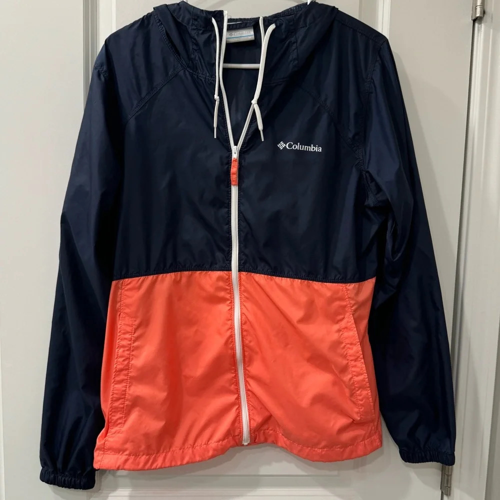 Columbia Jacket | Navy Blue and Pink